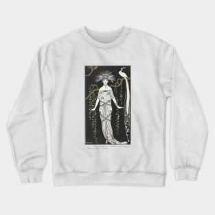 Costumes Parisiens Grande Fashion Illustration by George Barbier Crewneck Sweatshirt